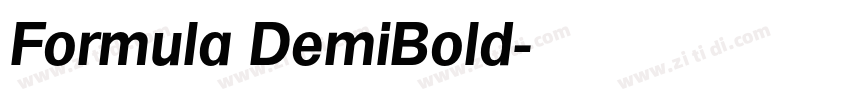 Formula DemiBold字体转换